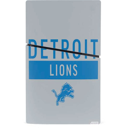 NFL Detroit Lions Grey Performance Series PS5 Slim Digital Edition Bundle Skin
