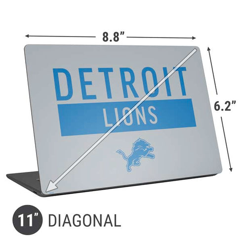 NFL Detroit Lions Grey Performance Series Universal Laptop 11in (8.8 x 6.2in) Skin