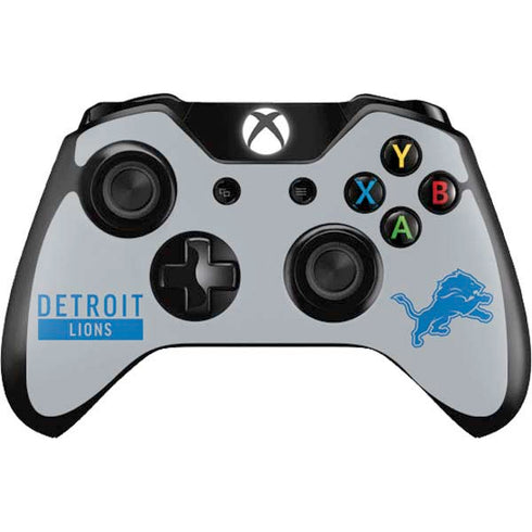NFL Detroit Lions Grey Performance Series Xbox One Controller Skin