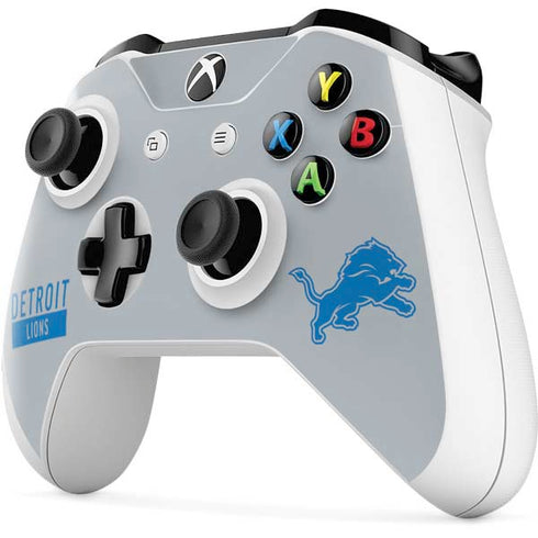 NFL Detroit Lions Grey Performance Series Xbox One S Controller Skin