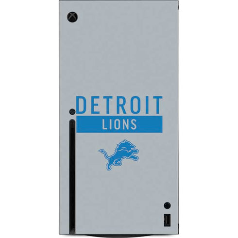 NFL Detroit Lions Grey Performance Series Xbox Series X Console Skin