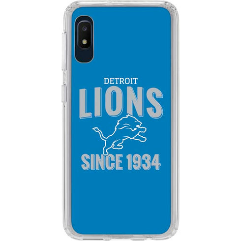 NFL Detroit Lions Helmet Galaxy A10e Clear Case