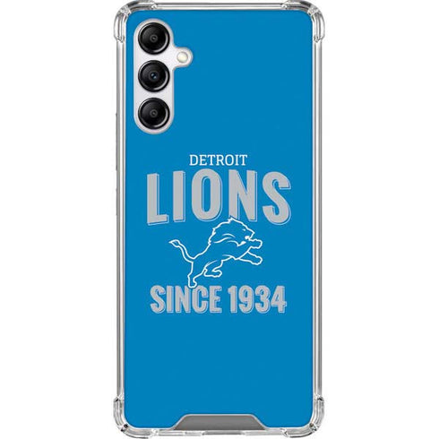 NFL Detroit Lions Helmet Galaxy A14 5G Clear Case