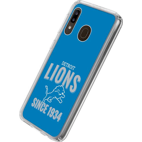 NFL Detroit Lions Helmet Galaxy A20 Clear Case