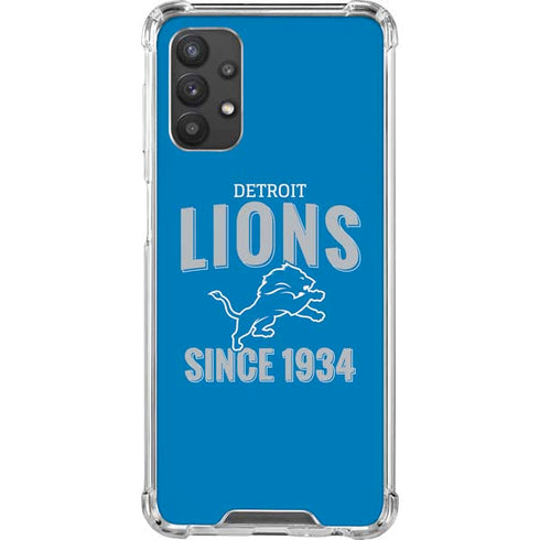 NFL Detroit Lions Helmet Galaxy A32 5G Clear Case