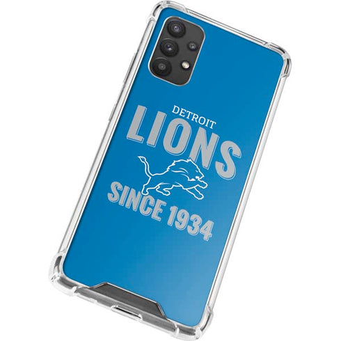 NFL Detroit Lions Helmet Galaxy A32 5G Clear Case