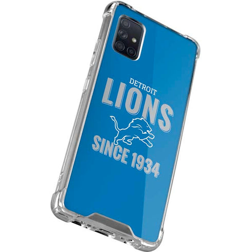 NFL Detroit Lions Helmet Galaxy A51 5G Clear Case
