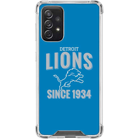 NFL Detroit Lions Helmet Galaxy A72 5G Clear Case