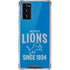 NFL Detroit Lions Helmet Galaxy Note20 5G Clear Case