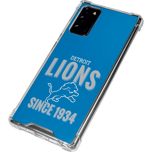 NFL Detroit Lions Helmet Galaxy Note20 5G Clear Case