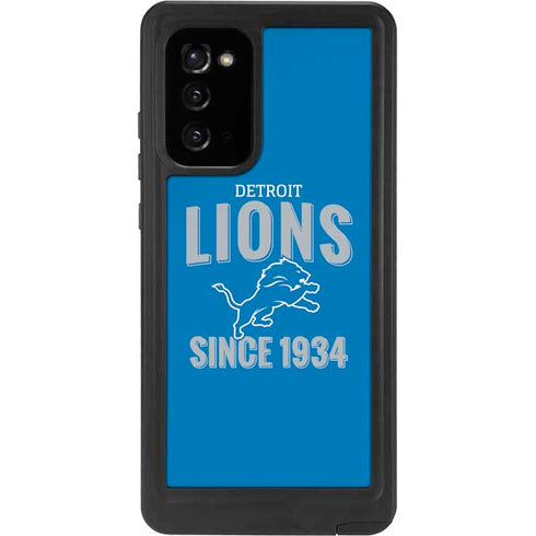 NFL Detroit Lions Helmet Galaxy Note20 5G Waterproof Case