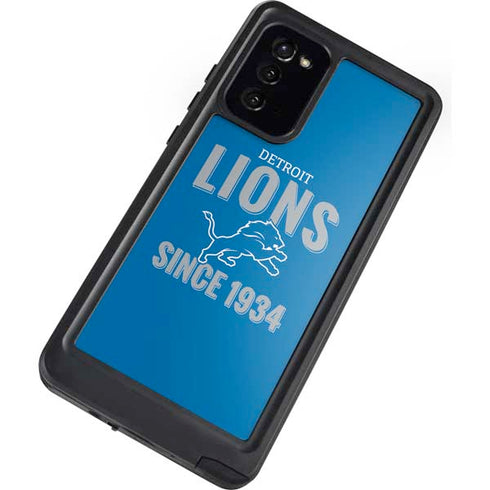 NFL Detroit Lions Helmet Galaxy Note20 5G Waterproof Case