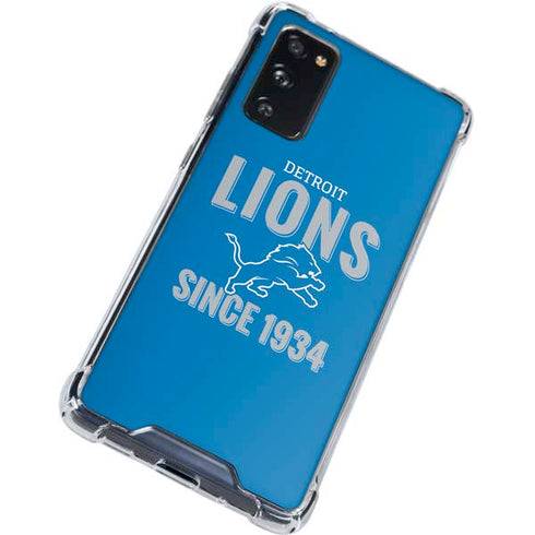 NFL Detroit Lions Helmet Galaxy S20 FE Clear Case