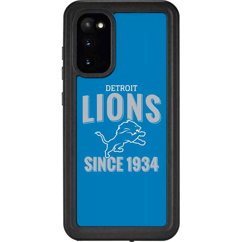 NFL Detroit Lions Helmet Galaxy S20 Waterproof Case