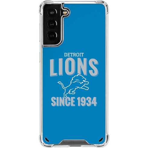 NFL Detroit Lions Helmet Galaxy S21 Plus 5G Clear Case