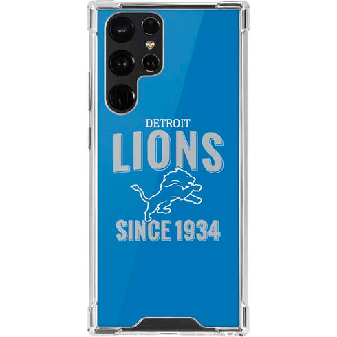 NFL Detroit Lions Helmet Galaxy S22 Ultra Clear Case