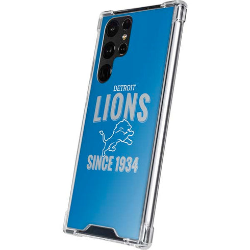 NFL Detroit Lions Helmet Galaxy S22 Ultra Clear Case