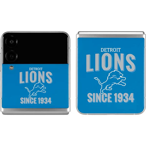 NFL Detroit Lions Helmet Galaxy Z Flip4 5G Skin