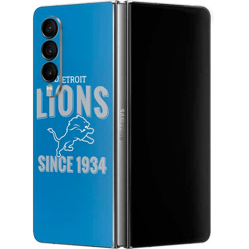 NFL Detroit Lions Helmet Galaxy Z Fold4 5G Skin