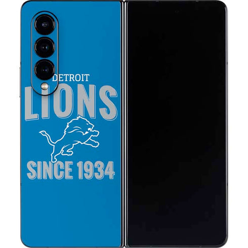 NFL Detroit Lions Helmet Galaxy Z Fold4 5G Skin