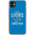 NFL Detroit Lions Helmet iPhone 11 Clear Case