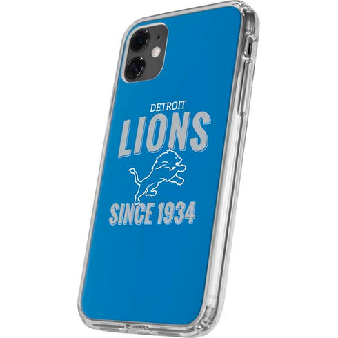 NFL Detroit Lions Helmet iPhone 11 Clear Case