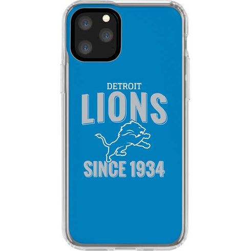 NFL Detroit Lions Helmet iPhone 11 Pro Clear Case