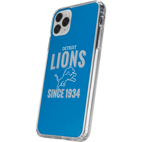 NFL Detroit Lions Helmet iPhone 11 Pro Clear Case