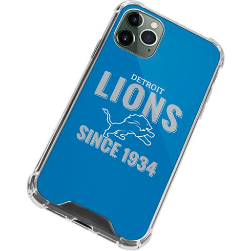 NFL Detroit Lions Helmet iPhone 11 Pro Max Clear Case