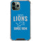 NFL Detroit Lions Helmet iPhone 11 Pro Max Clear Case