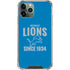 NFL Detroit Lions Helmet iPhone 11 Pro Max Clear Case