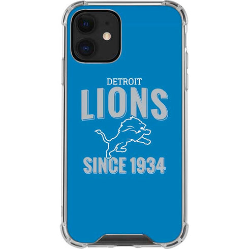 NFL Detroit Lions Helmet iPhone 12 Mini Clear Case