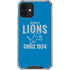 NFL Detroit Lions Helmet iPhone 12 Mini Clear Case