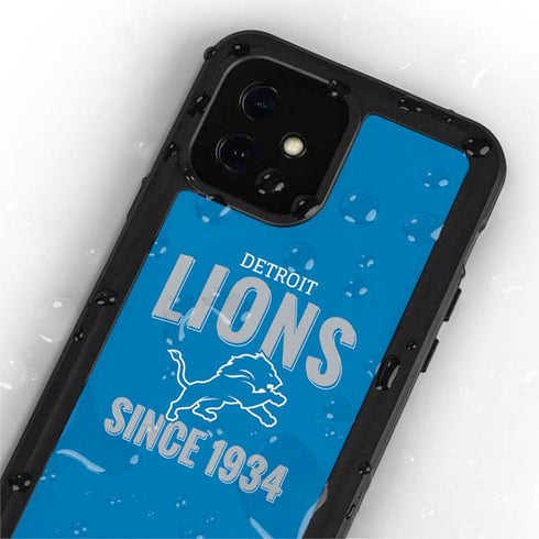 NFL Detroit Lions Helmet iPhone 12 Mini Waterproof Case