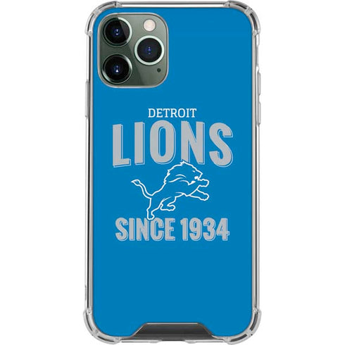 NFL Detroit Lions Helmet iPhone 12 Pro Clear Case