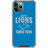 NFL Detroit Lions Helmet iPhone 12 Pro Max Clear Case
