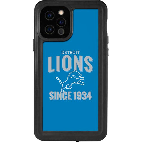 NFL Detroit Lions Helmet iPhone 12 Pro Waterproof Case