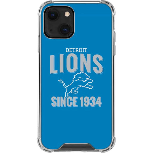 NFL Detroit Lions Helmet iPhone 13 Clear Case