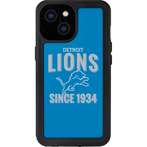 NFL Detroit Lions Helmet iPhone 13 Mini Waterproof Case