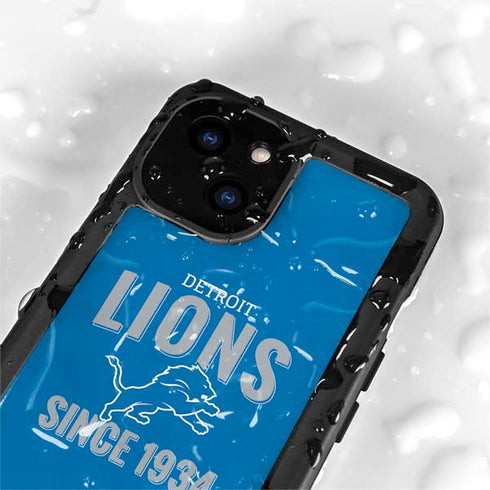 NFL Detroit Lions Helmet iPhone 13 Mini Waterproof Case