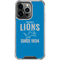 NFL Detroit Lions Helmet iPhone 13 Pro Clear Case