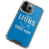NFL Detroit Lions Helmet iPhone 13 Pro Clear Case