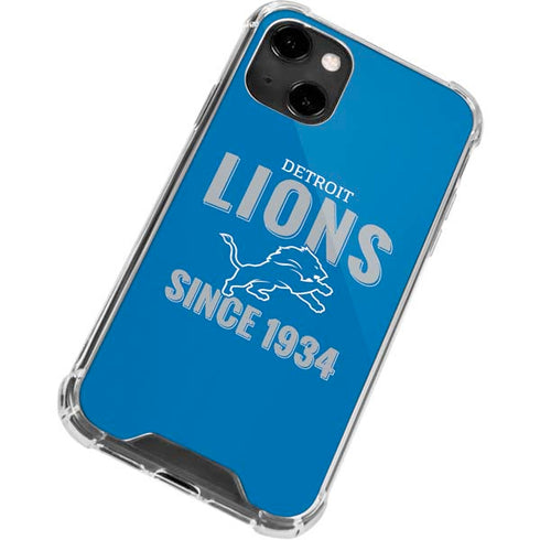 NFL Detroit Lions Helmet iPhone 14 Clear Case