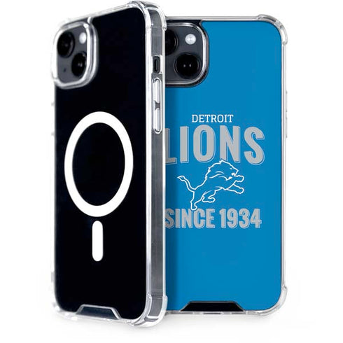 NFL Detroit Lions Helmet iPhone 15 Plus MagSafe Case