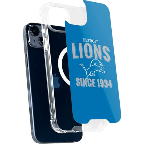 NFL Detroit Lions Helmet iPhone 15 Plus MagSafe Case