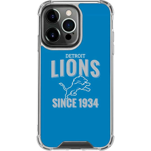 NFL Detroit Lions Helmet iPhone 14 Pro Clear Case