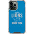 NFL Detroit Lions Helmet iPhone 14 Pro Max Clear Case