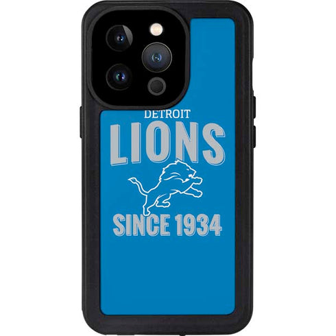 NFL Detroit Lions Helmet iPhone 14 Pro Waterproof Case
