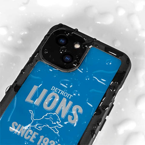 NFL Detroit Lions Helmet iPhone 15 Waterproof Case