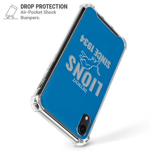 NFL Detroit Lions Helmet iPhone XR Clear Case